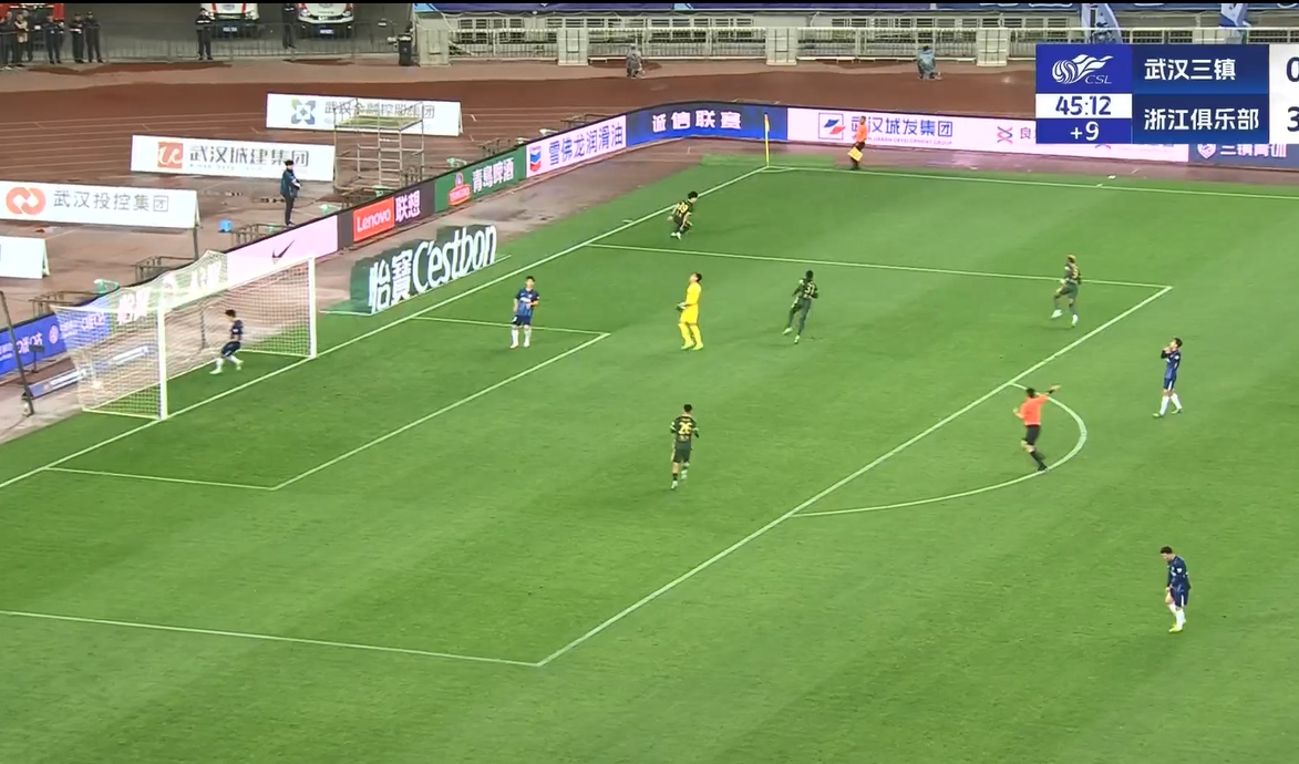  18歲王鈺棟中超處子球！三鎮后防白給，浙江半場(chǎng)4-0領(lǐng)先